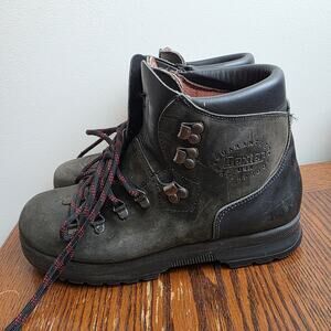 Vintage Dexter Mens Hiking Boots Size 9.5 Black Grey Waterproof USA Utility